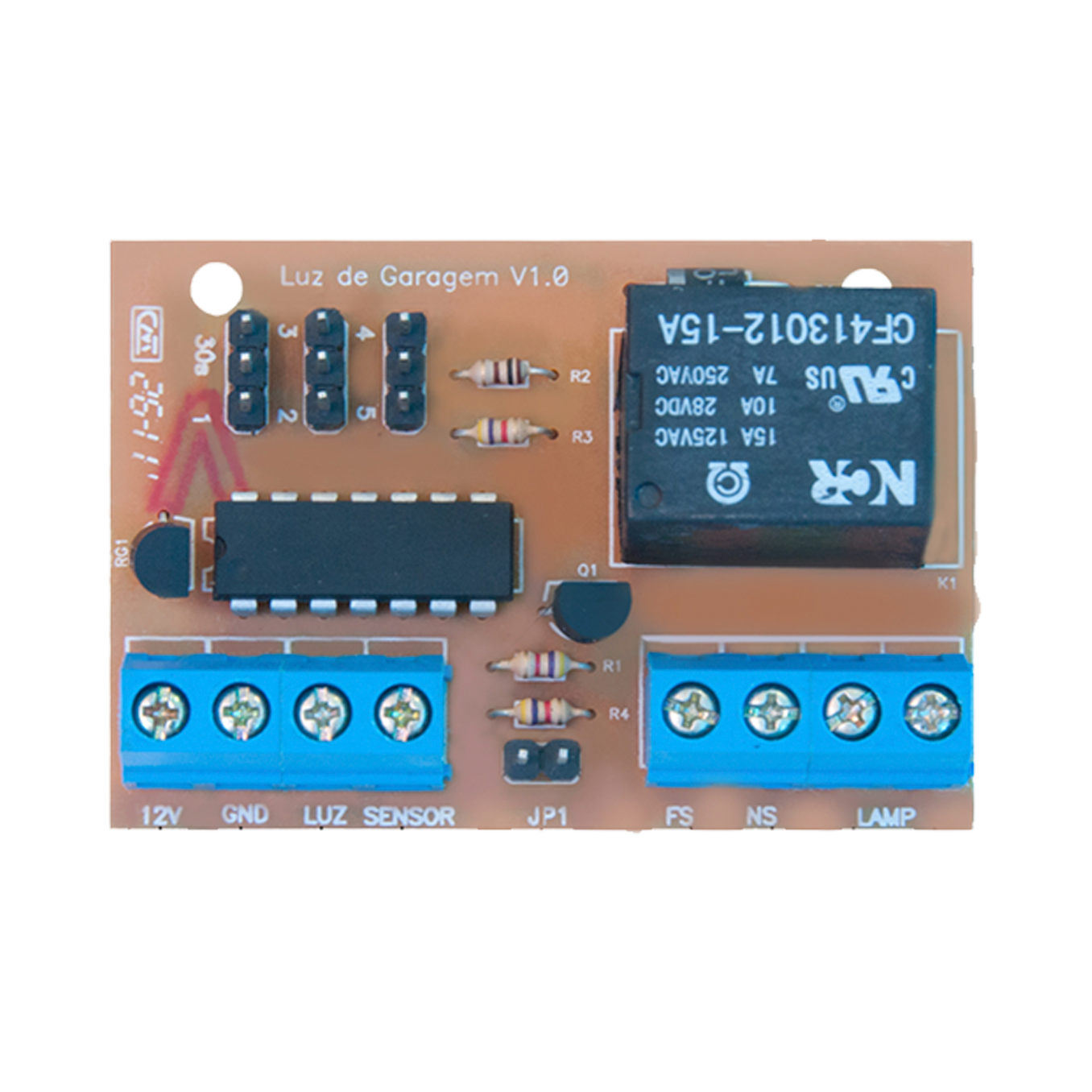 PLACA LUZ DE GARAGEM